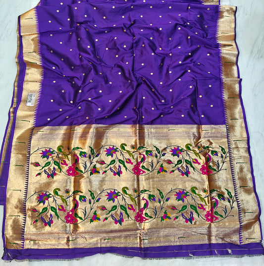 Munia Paithani Saree - Purple