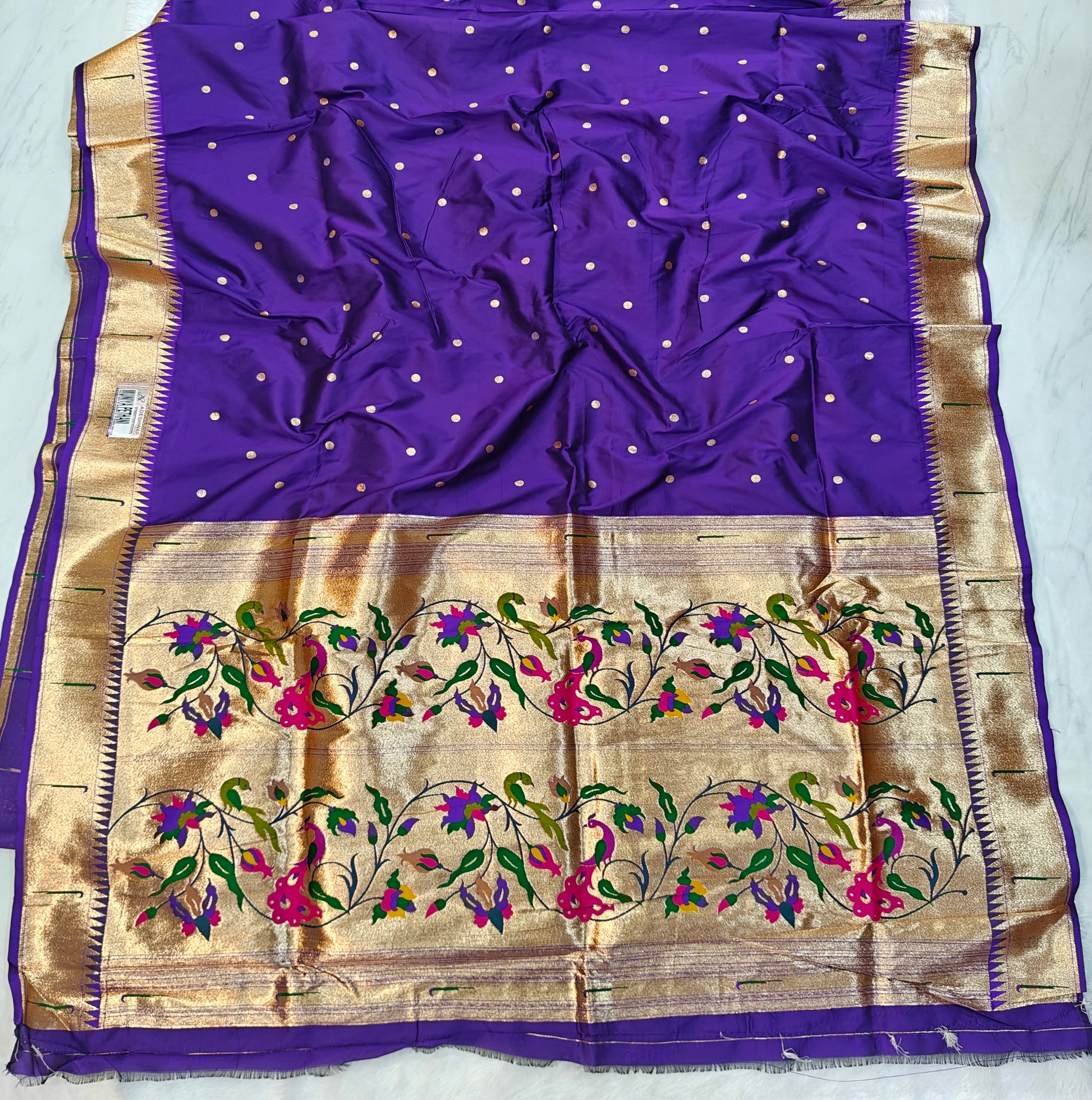 Munia Paithani Saree - Purple